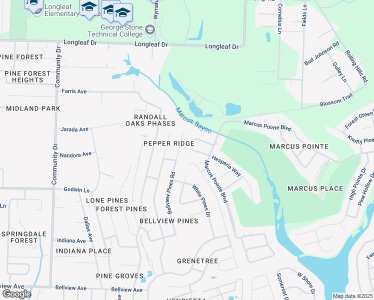 map of restaurants, bars, coffee shops, grocery stores, and more near 3016 Liana Lane in Pensacola