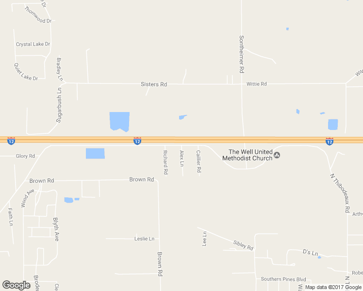map of restaurants, bars, coffee shops, grocery stores, and more near South I - 12 Service Road in Ponchatoula