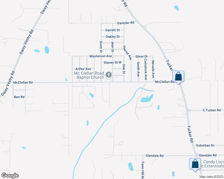 map of restaurants, bars, coffee shops, grocery stores, and more near 14909-14999 McClellan Rd in Vancleave