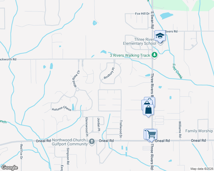 map of restaurants, bars, coffee shops, grocery stores, and more near 13218 East Carriage Circle in Gulfport