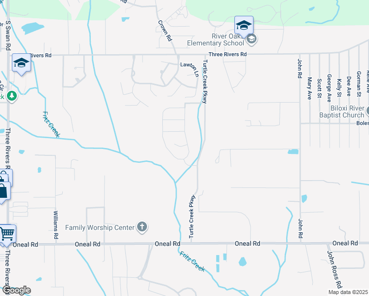 map of restaurants, bars, coffee shops, grocery stores, and more near 13427 Willow Oak Circle in Gulfport