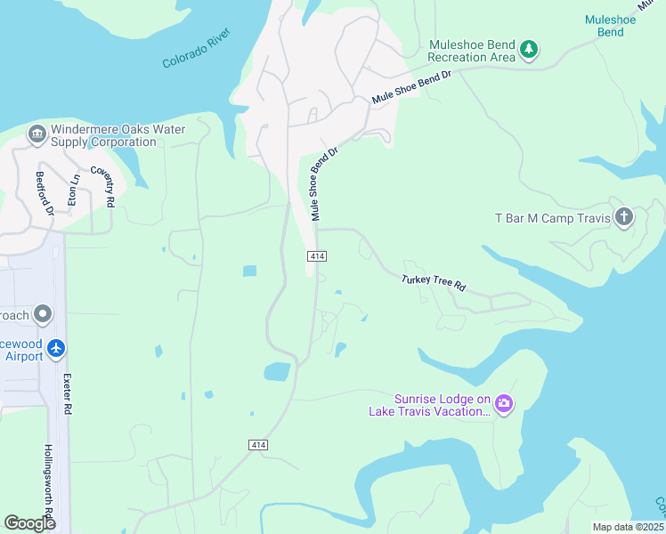 map of restaurants, bars, coffee shops, grocery stores, and more near 1930 County Road 414 in Spicewood