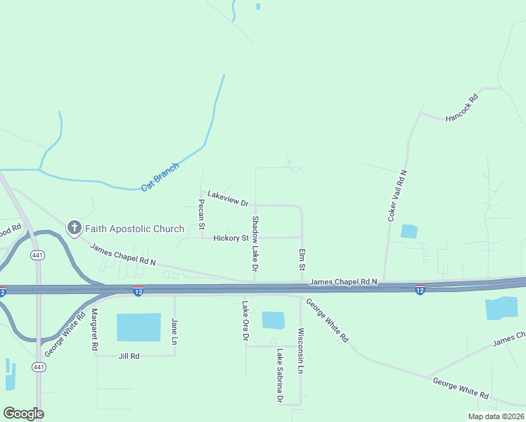 map of restaurants, bars, coffee shops, grocery stores, and more near 27387 Hickory Street in Holden
