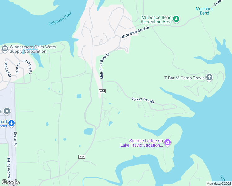 map of restaurants, bars, coffee shops, grocery stores, and more near 1930 County Road 414 in Spicewood