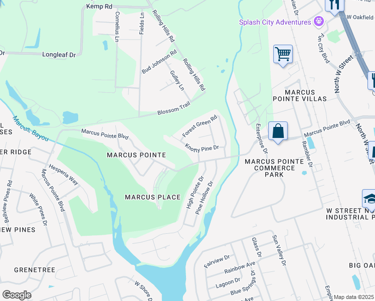 map of restaurants, bars, coffee shops, grocery stores, and more near 3037 Knotty Pine Drive in Pensacola