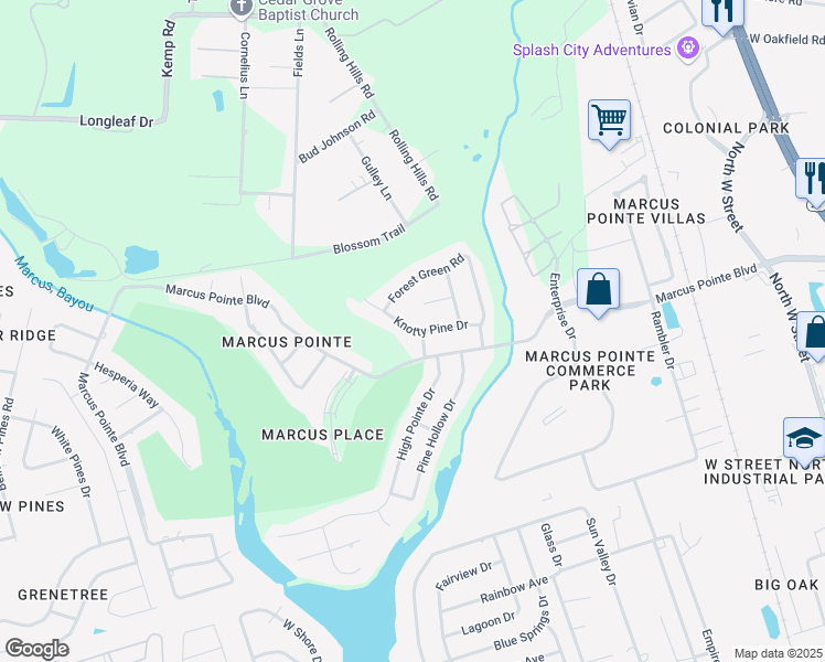 map of restaurants, bars, coffee shops, grocery stores, and more near 3075 Knotty Pine Drive in Pensacola
