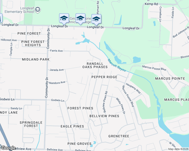 map of restaurants, bars, coffee shops, grocery stores, and more near 6738 Chicago Avenue in Pensacola
