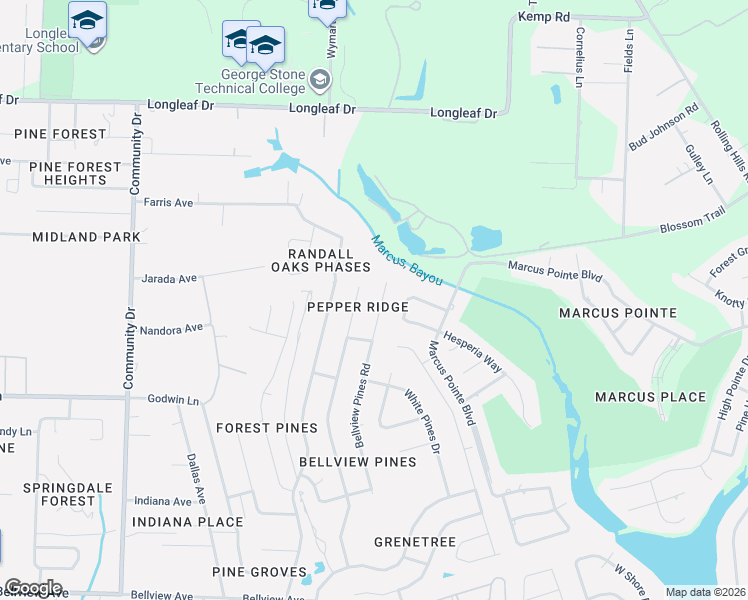 map of restaurants, bars, coffee shops, grocery stores, and more near 6733 Bellview Pines Road in Pensacola