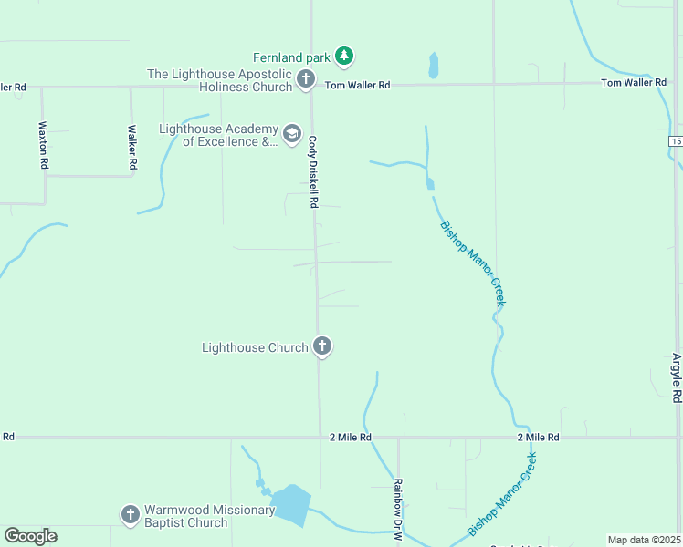 map of restaurants, bars, coffee shops, grocery stores, and more near 10235 Cody Driskell Road in Grand Bay
