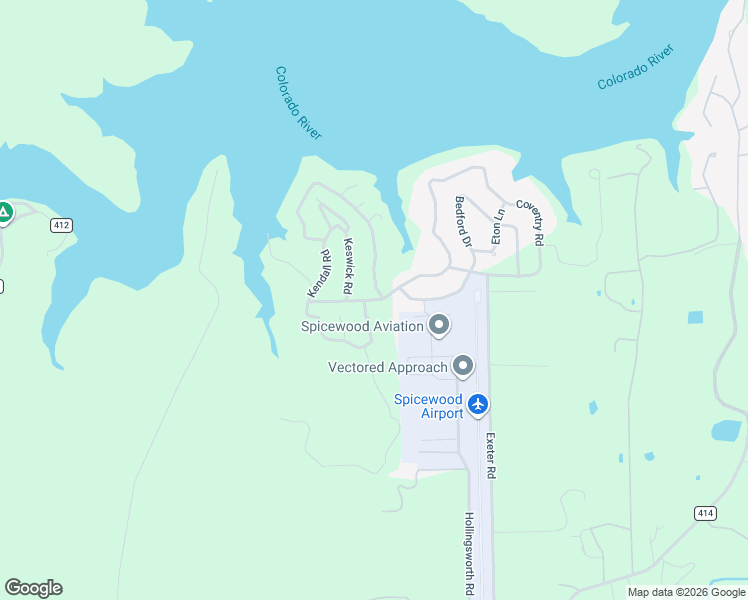 map of restaurants, bars, coffee shops, grocery stores, and more near 617 Coventry Road in Spicewood