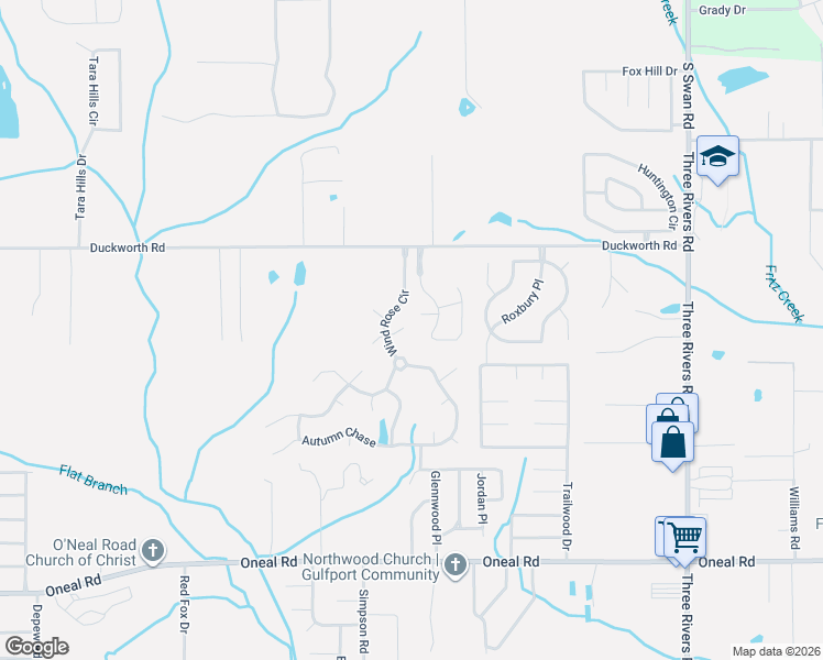 map of restaurants, bars, coffee shops, grocery stores, and more near 13580 Wind Rose Cir in Gulfport