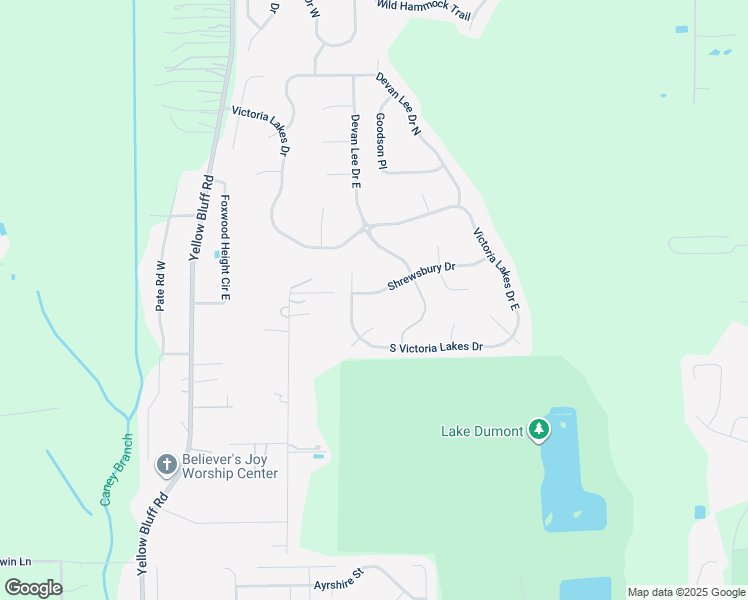 map of restaurants, bars, coffee shops, grocery stores, and more near 3468 Shrewsbury Drive in Jacksonville
