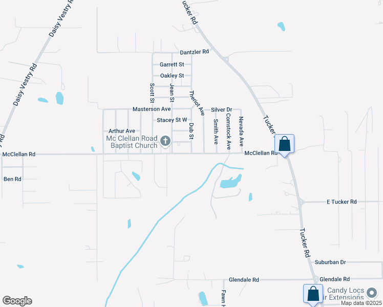 map of restaurants, bars, coffee shops, grocery stores, and more near 14909 McClellan Road in Vancleave