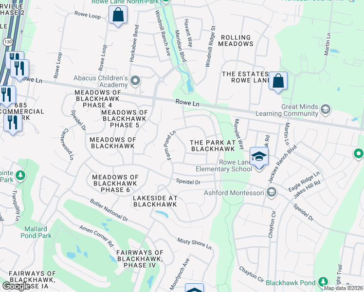 map of restaurants, bars, coffee shops, grocery stores, and more near 2728 Kickapoo Cavern Drive in Pflugerville