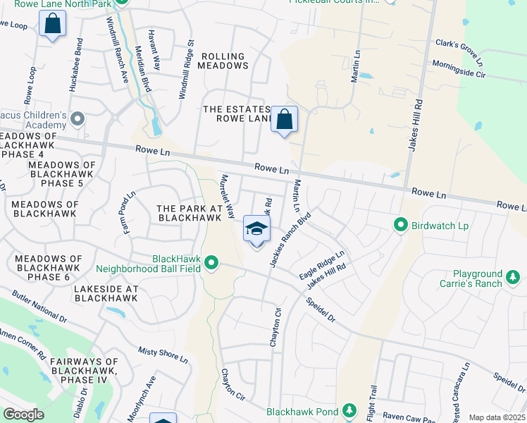 map of restaurants, bars, coffee shops, grocery stores, and more near 20521 Auk Road in Pflugerville