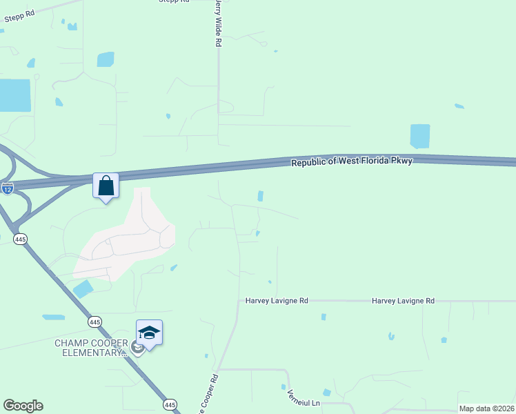map of restaurants, bars, coffee shops, grocery stores, and more near 42853 Mike Cooper Road in Ponchatoula