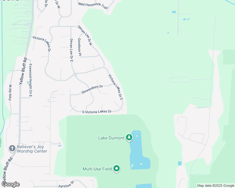 map of restaurants, bars, coffee shops, grocery stores, and more near 3782 Victoria Lakes Drive East in Jacksonville