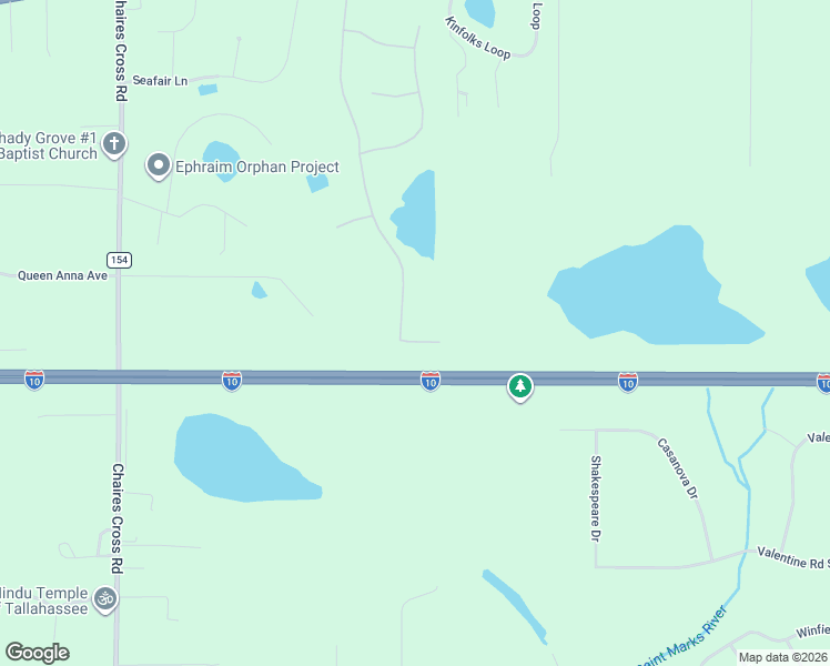 map of restaurants, bars, coffee shops, grocery stores, and more near 1121 Archangel Way in Tallahassee