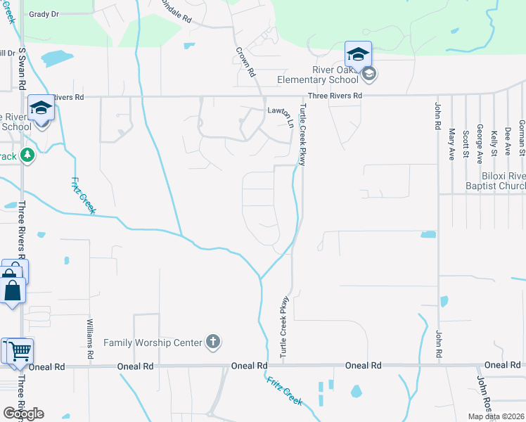 map of restaurants, bars, coffee shops, grocery stores, and more near 9 Tortoise Trail in Gulfport