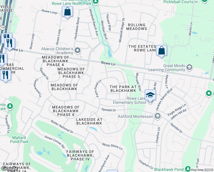 map of restaurants, bars, coffee shops, grocery stores, and more near 2728 Kickapoo Cavern Drive in Pflugerville