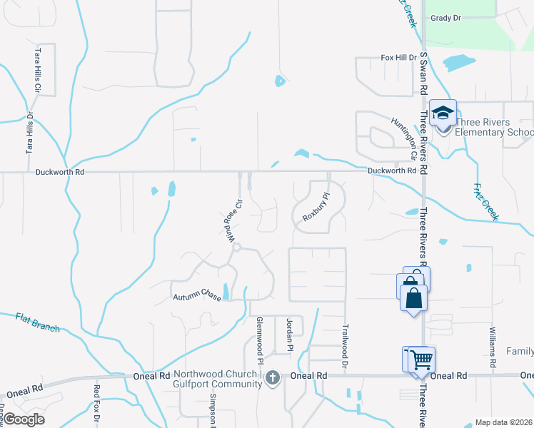 map of restaurants, bars, coffee shops, grocery stores, and more near 14299 Saybrook Place in Gulfport