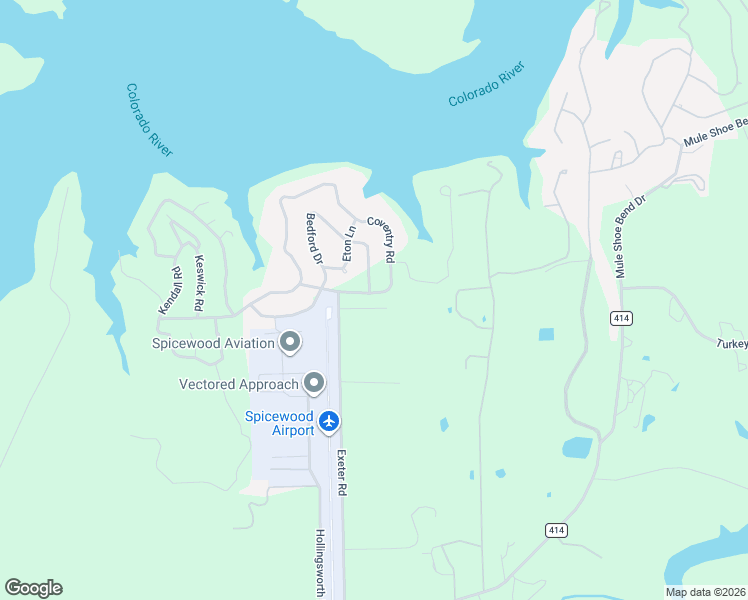 map of restaurants, bars, coffee shops, grocery stores, and more near 301 Coventry Road in Spicewood