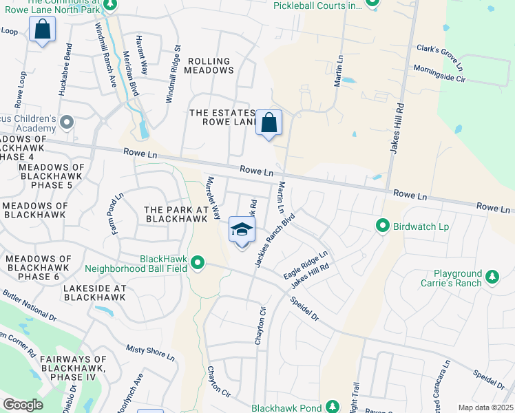 map of restaurants, bars, coffee shops, grocery stores, and more near 20521 Auk Road in Pflugerville