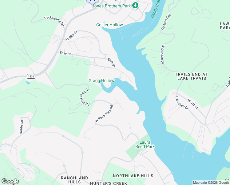 map of restaurants, bars, coffee shops, grocery stores, and more near 18006 Crystal Cove in Jonestown
