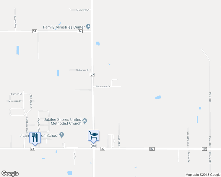 map of restaurants, bars, coffee shops, grocery stores, and more near 10162 Woodmere Drive in Fairhope