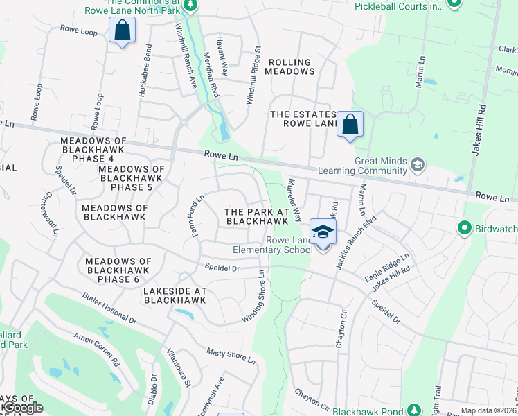 map of restaurants, bars, coffee shops, grocery stores, and more near 3253 Winding Shore Lane in Pflugerville