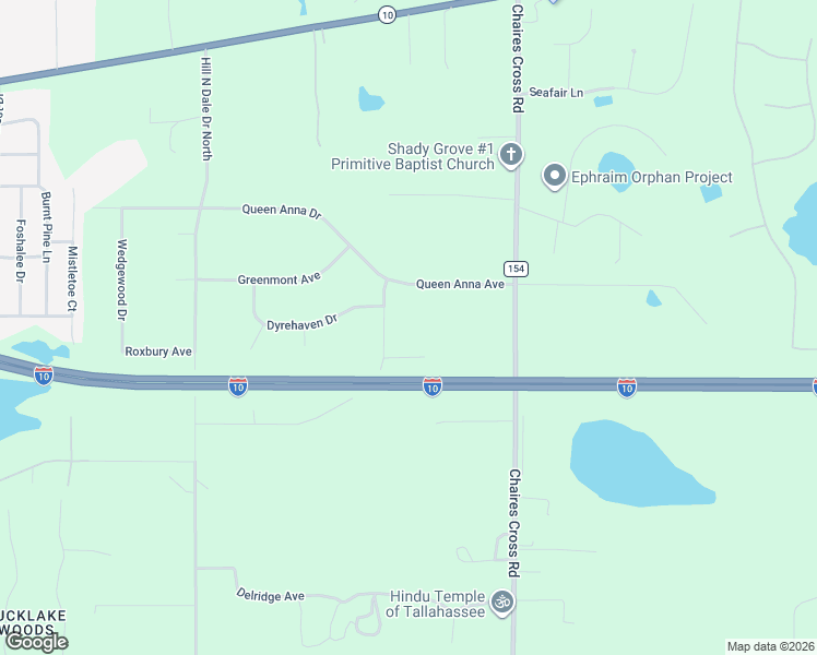 map of restaurants, bars, coffee shops, grocery stores, and more near 8337 Shenandoah Drive in Tallahassee