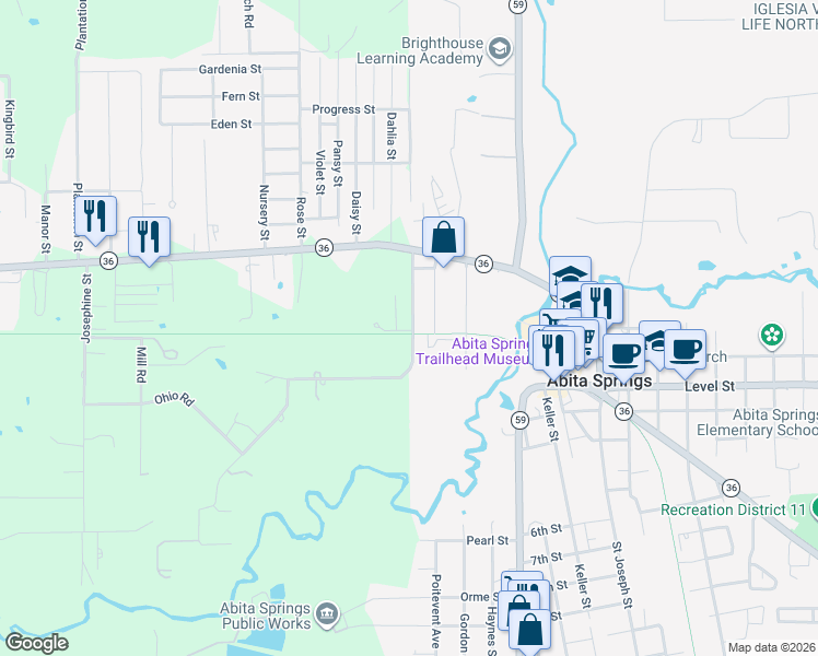 map of restaurants, bars, coffee shops, grocery stores, and more near 72511 Kustenmacher Road in Abita Springs