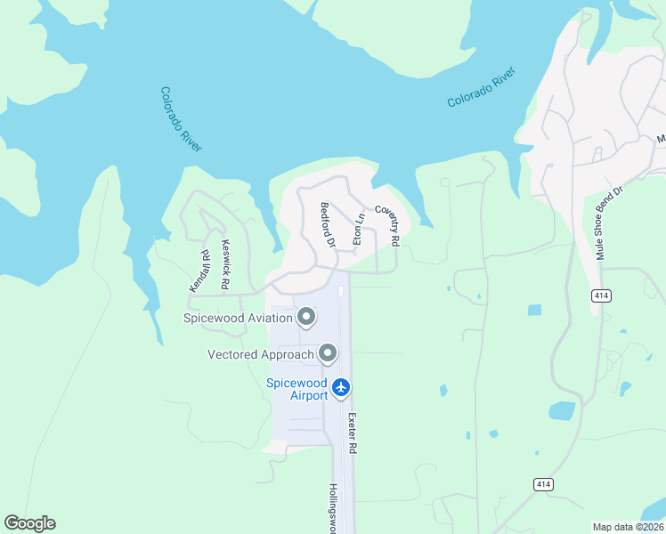 map of restaurants, bars, coffee shops, grocery stores, and more near 136 Bedford Drive in Spicewood