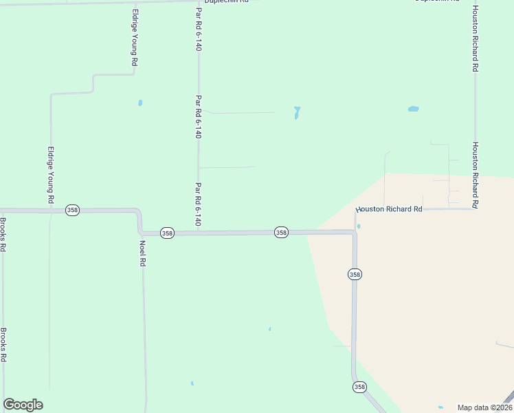 map of restaurants, bars, coffee shops, grocery stores, and more near 1153 Louisiana 358 in Church Point