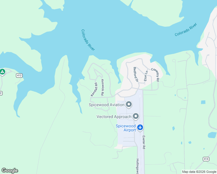 map of restaurants, bars, coffee shops, grocery stores, and more near 617 Coventry Road in Spicewood