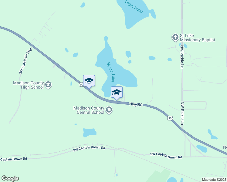 map of restaurants, bars, coffee shops, grocery stores, and more near 1970 U.S. 90 in Madison