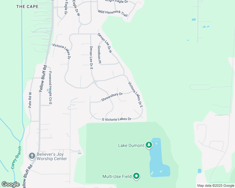 map of restaurants, bars, coffee shops, grocery stores, and more near 3592 Shrewsbury Drive in Jacksonville