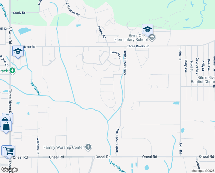 map of restaurants, bars, coffee shops, grocery stores, and more near 9 Tortoise Trail in Gulfport