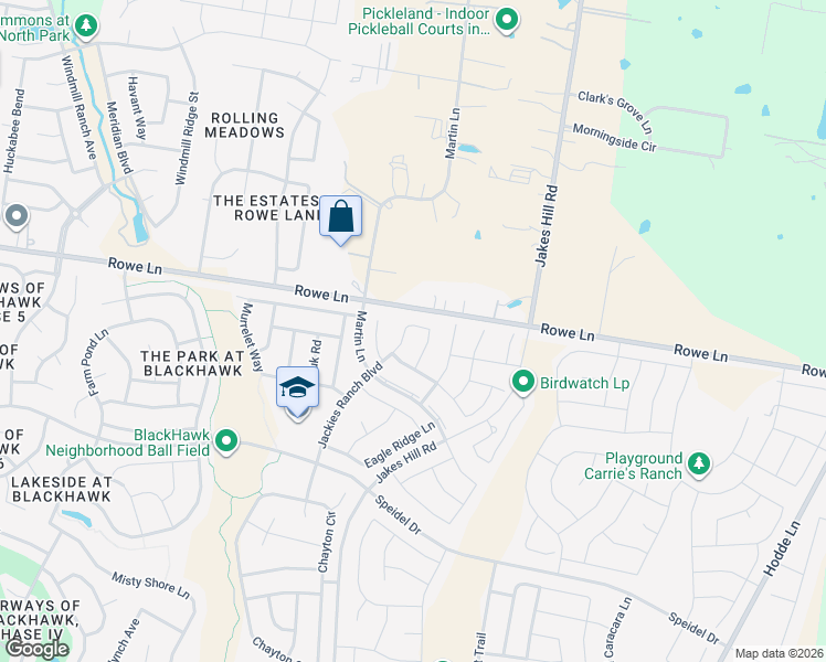 map of restaurants, bars, coffee shops, grocery stores, and more near 20721 Jackies Ranch Boulevard in Pflugerville