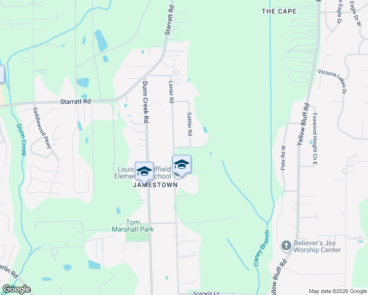 map of restaurants, bars, coffee shops, grocery stores, and more near 13428 Lanier Road in Jacksonville