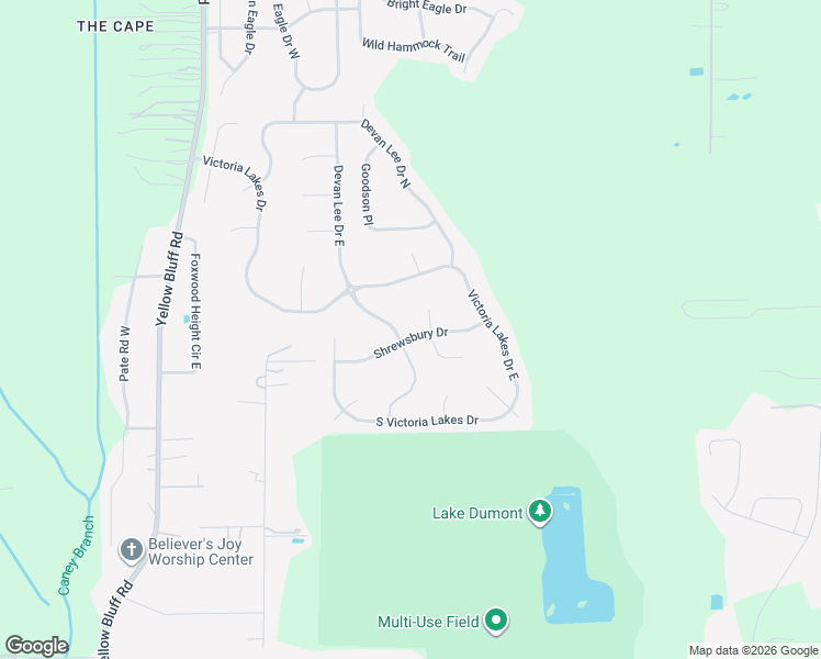 map of restaurants, bars, coffee shops, grocery stores, and more near 3575 Shrewsbury Drive in Jacksonville