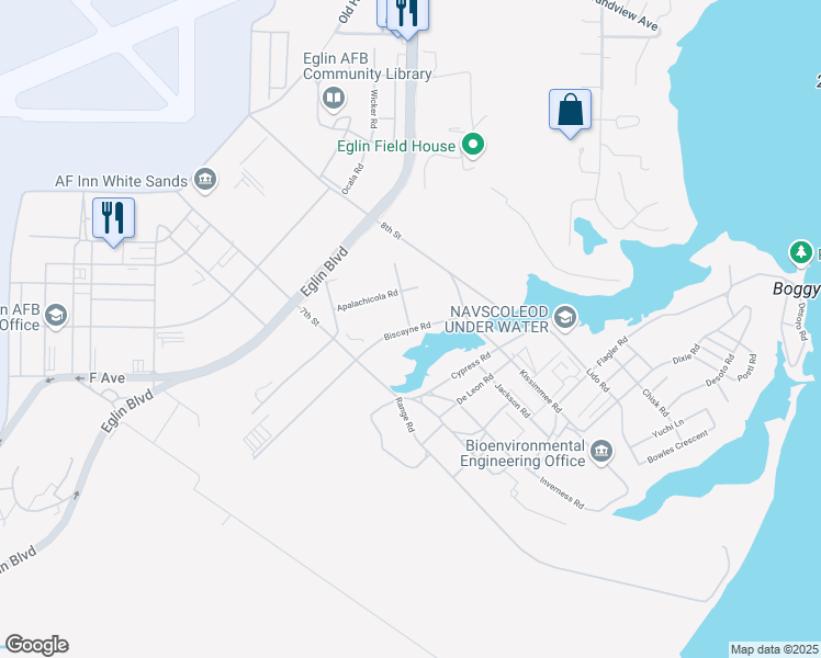 map of restaurants, bars, coffee shops, grocery stores, and more near Biscayne Road in Valparaiso
