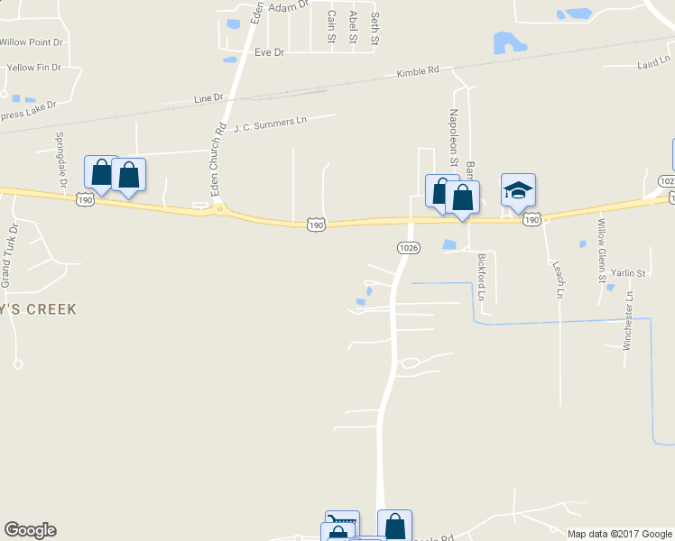 map of restaurants, bars, coffee shops, grocery stores, and more near 29615 Juban Road in Denham Springs