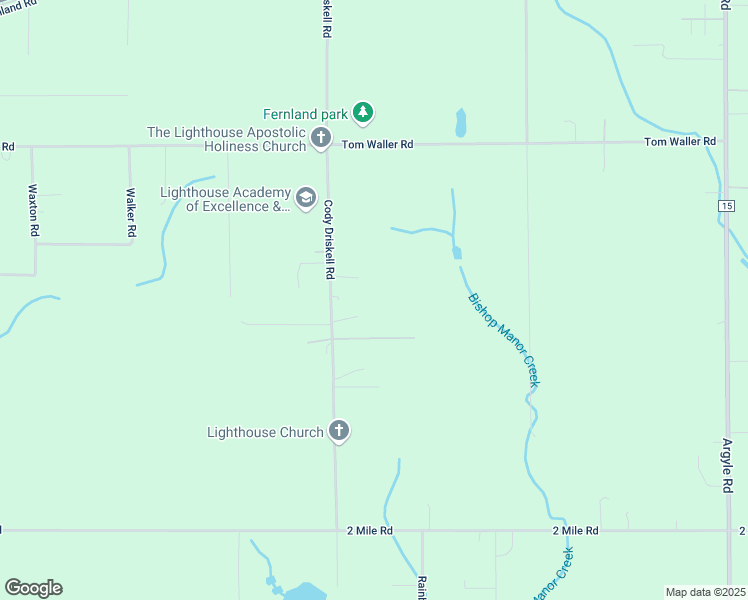map of restaurants, bars, coffee shops, grocery stores, and more near 10037 Cody Driskell Road in Grand Bay