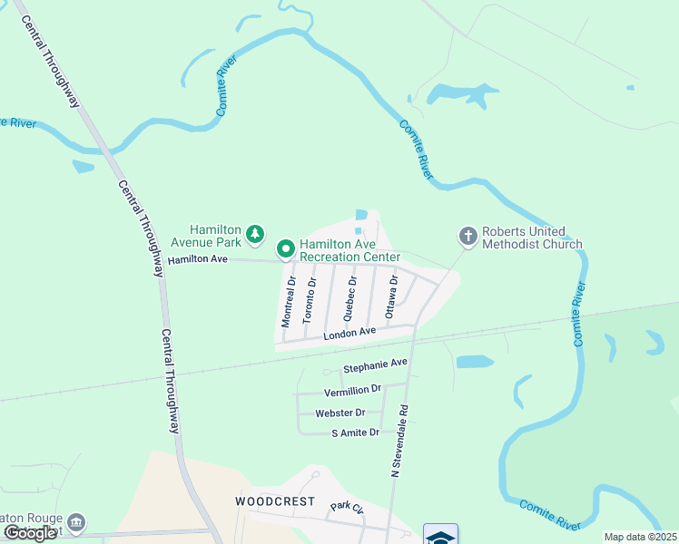 map of restaurants, bars, coffee shops, grocery stores, and more near 3236 Vancouver Drive in Baton Rouge