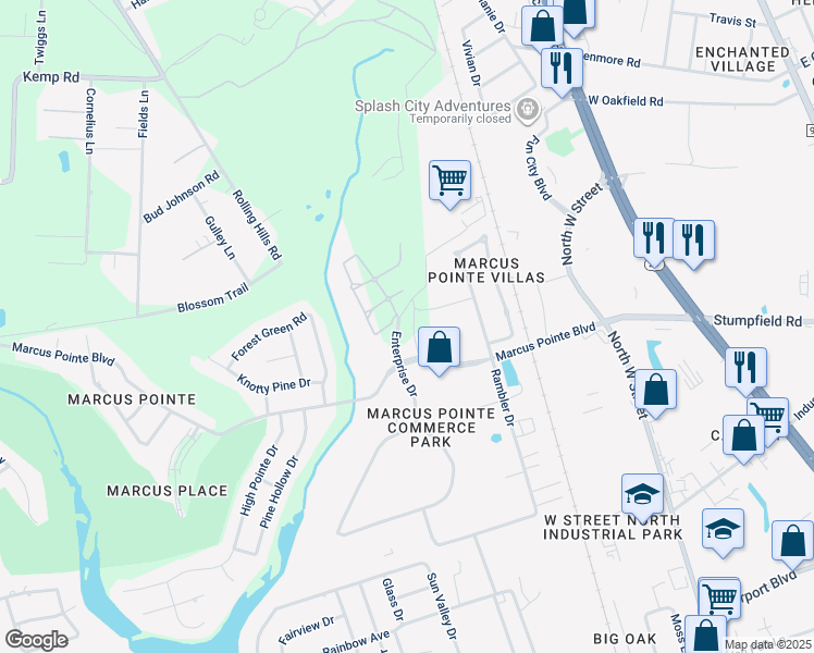 map of restaurants, bars, coffee shops, grocery stores, and more near 6100 Enterprise Drive in Pensacola