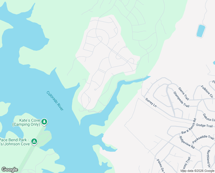 map of restaurants, bars, coffee shops, grocery stores, and more near 7509 Turnback Ledge Trail in Lago Vista