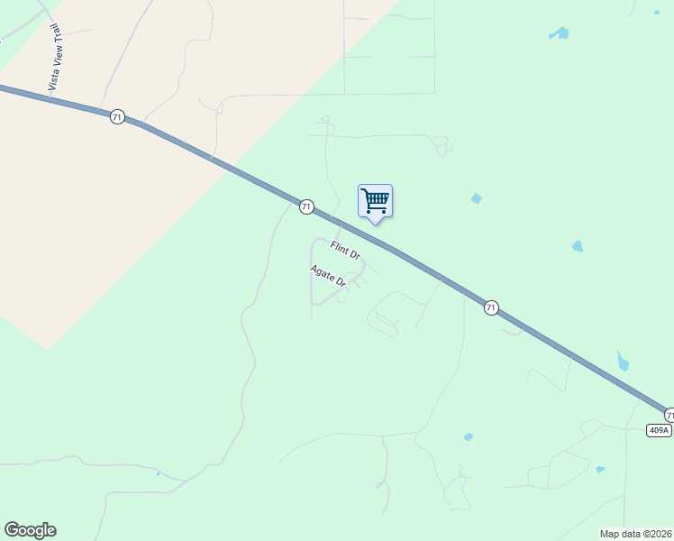 map of restaurants, bars, coffee shops, grocery stores, and more near 50 Agate Drive in Marble Falls