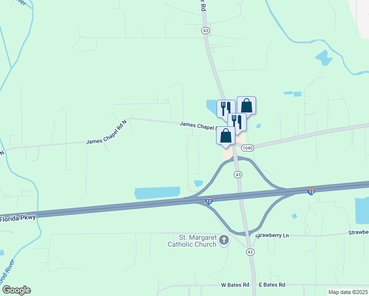 map of restaurants, bars, coffee shops, grocery stores, and more near 28451 Longfellow Lane in Albany