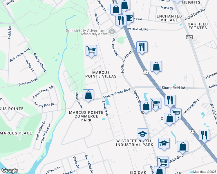 map of restaurants, bars, coffee shops, grocery stores, and more near 737 Ladner Drive in Pensacola